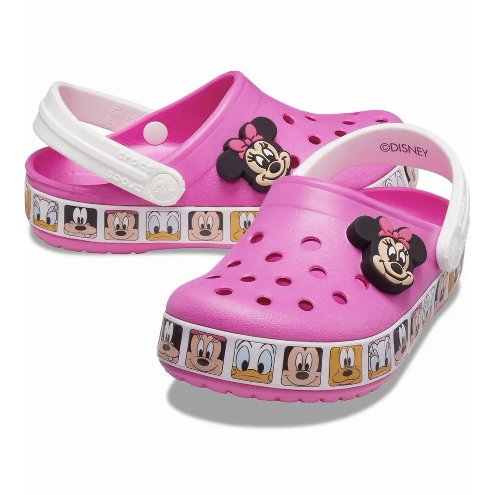 Crocs Toddler Girl Size C4 Pink Minnie Mouse Disney Character Band